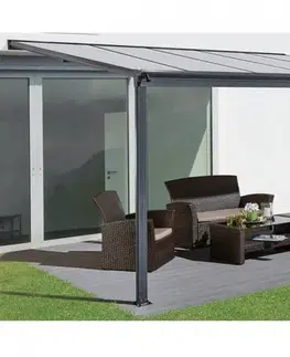 Záhradné pergoly Hliníková pergola 3,12 x 3 m antracit / polykarbonát Dekorhome