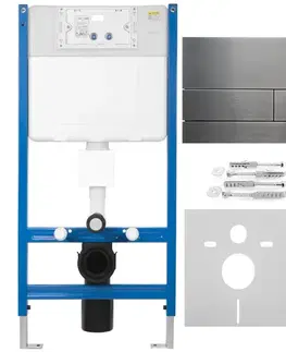 Záchody REA - Podomietkový WC systém K011A-Q + tlačidlá T Titan KPL-E0632