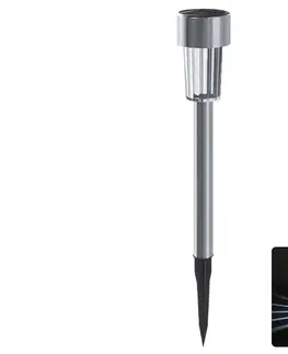 LED osvetlenie  B.V.  - LED solárne svietidlo LED/2V IP44 40 mAh matný chróm B10201ADCA