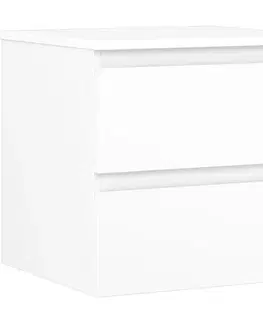 Kúpeľňový nábytok MEXEN/S - Orio kúpeľňová skrinka pod umývadlo 50 cm s doskou, 2 zásuvky, biela mat 91A10-05047-2-BFFC01