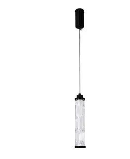 Stropná svetla CORTE lampa wisząca czarny matowy 10W LED 3000K klosz bezbarwny