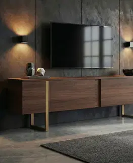 TV stolíky ROME TV stolík na nožičkách, orech Milano/zlatá