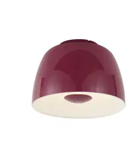 Stropné osvetlenie Retro stropné svietidlo červené s bielym interiérom vrátane LED 3-stupňovo stmievateľné - Vera