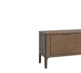 TV stolíky LAKE TV komoda z masívu 2D1Z, farba orech