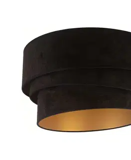 Svietidlá  - Stropné svietidlo DEVON 1xE27/40W/230V pr. 45 cm čierna/zlatá 8013
