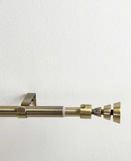 Garniže a tyče na záclony MKLozkoviny.sk Garniža jednoradová Marco - staré zlato 120 - 210 cm