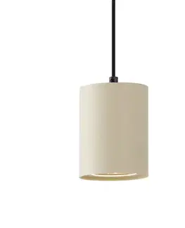 Koľajnicové svetelné systémy Moderné závesné svietidlo béžové s čiernou farbou pre koľajnicový systém 1-fázový GU10 70mm - Iconic Holt