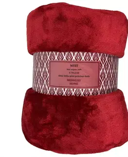 Ozdobné prikrývky Deka Nest Super Soft bordová 170x220 Merkury Home