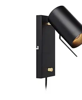 Svietidlá Markslöjd 106587 - Stmievateľné nástenné svietidlo CARRIE 1xGU10/35W/230V čierna 106587