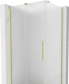 Sprchovacie kúty MEXEN/S - Velár sprchovací kút, posuvné dvere 150 x 100, dekor, zlato kartáčovaná 871-150-100-31-55