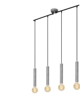 Svietidlá Briloner - Luster na lanku LONGA 4xE27/60W/230V strieborná 4031-044