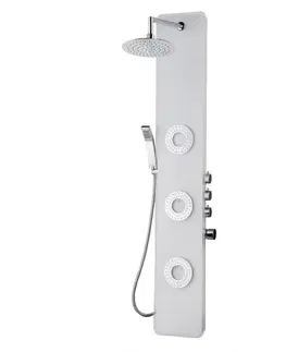 Sprchy a sprchové panely KERRA - Sprchový panel s hydromasážou Tore (biely) 5907548105509