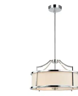 Svietidlá Open Design OR80865 - Stropný luster na tyči STANZA 3×E27/15W/230V, priemer 42 cm, chróm/biela OR80865