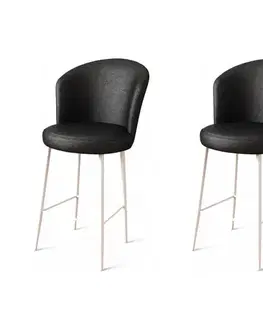 Barové stoličky Bar Stool Set (2 Pieces) Uras - Black, White