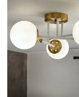 Svietidlá Brilagi - Prisadený luster MALIVA 3xE14/15W/230V zlatá/biela LM-3.220/BIAŁY/ZŁOTY