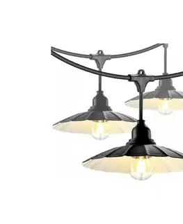 Záhradné lampy  Vonkajší dekoračný reťaz CRETE 20xE27/230V 25m IP44 005126