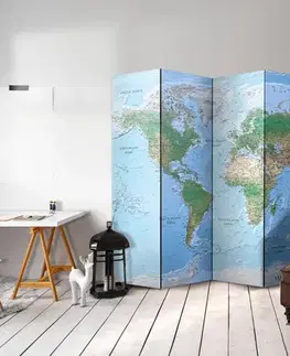 Paravány Paraván World Map Dekorhome