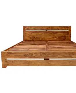 Postele Posteľ Gani 180x200 z indického masívu palisander