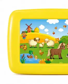 Podnosy a tácky TVAR - Podnos žltý farma 18,6x13,7cm