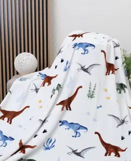 Deky MKLozkoviny.sk Deka mikroplyš 150 × 200 cm – Dinosaury