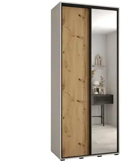 Šatníkové skrine Skriňa 45 Canaris 3 110 biela/artisan/čierna