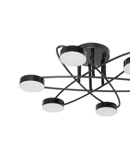 Svietidlá  LED Prisadený luster 6xLED/7W/230V 3000-6000K pr. 60 cm čierna W-N4248/6