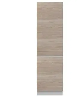 Kuchynské dolné skrinky KONDELA Line D60 potravinová skriňa dub sonoma / biela
