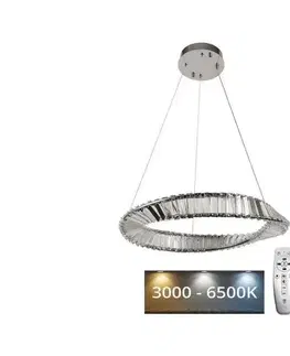 Svietidlá  LED Stmievateľný krištáľový luster na lanku LED/40W/230V + diaľkové ovládanie J6349/CH