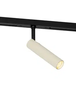 Koľajnicové svetelné systémy Moderné bodové svetlo béžové s čiernou pre 1-fázový koľajnicový systém - Slimline Uzzy