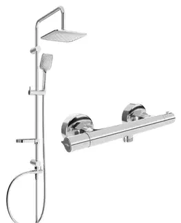 Sprchy a sprchové panely MEXEN/S - Sven sprchový stĺp vrátane sprchovej termostatickej batérie Slim, chróm 77105262-00