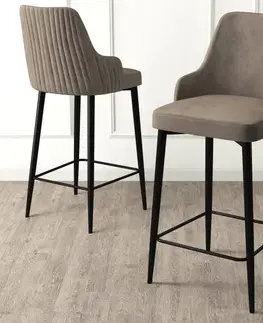 Barové stoličky Bar Stool Set (6 Pieces) Enox - Cappuccino, Black