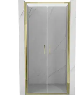 Sprchovacie kúty MEXEN - Exo sprchové dvere krídlové110, transparent, zlatá 814-110-000-50-00
