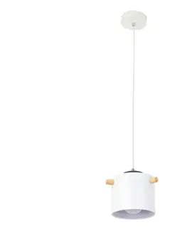 Svietidlá  Luster na lanku BODO 1xE27/60W/230V biela MD17082-1M