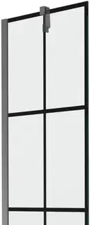 Sprchové dvere MEXEN/S - Next vaňová zástena FIX 50 x 150, čierna vzor, grafit metal 895-050-000-00-77-95