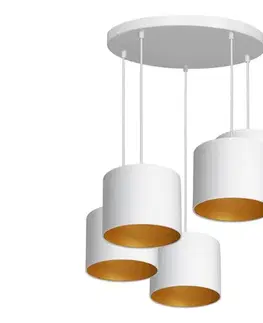 Svietidlá  Luster na lanku ARDEN 5xE27/60W/230V biela/zlatá 3450