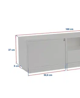TV stolíky FACE štýlový TV stolík, čierne drevo