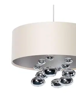 Svietidlá  Luster na lanku BUBBLE 1xE27/60W/230V, priemer 50 cm, béžový 01B-001-60