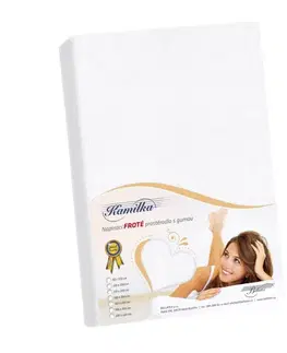 Plachty Bellatex froté prestieradlo Kamilka biela, 180 x 200 cm