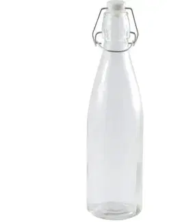 Shakery Kinekus Fľaša sklenená 500ml s patentným uzáverom, okrúhla