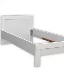 Postele Posteľ Snow 96X200 SNWL09 biely mat