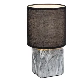 Lampy Rabalux 74068 - Stolná lampa NALISA 1xE14/40W/230V čierna/mramorový dekor 74068
