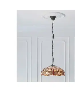 Svietidlá Endon 70824 - Luster na reťazi Tiffany DRAGONFLY 3xE27/60W/230V pr. 41 cm 70824
