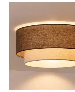 Svietidlá BRILAGI - LED stropné svietidlo BOHO ECO 1xE27/10W/230V pr. 40 cm hnedá/krémová 8590828052395