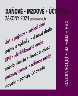 Zákony, zbierky zákonov Daňové zákony 2021 (Daňové, účtovné, mzdové zákony po novelách) - Kolektív autorov