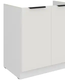 Kuchynské skrinky stojace Kuchynská skrinka Aria-Wh/Wh Anti Fingerprint 80zl 2f Bb