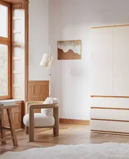 Šatníkové skrine SONIJA COMBI šatníková skriňa, satin/dub Craft zlatý