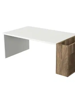 Konferenčné stolíky NEW konferenčný stolík, biela/orech
