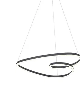 Závesné svietidlá Škandinávske závesné svietidlo čierne 72 cm vrátane LED s 3-stupňovým stmievaním - Circuit
