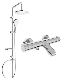 Sprchy a sprchové panely MEXEN/S - Erik sprchový stĺp vrátane vaňovej termostatickej batérie Kai, chróm 77300205-00