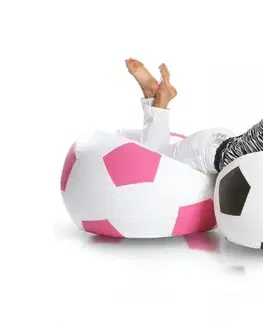 Sedacie vaky a kocky Sedací vak lopta sport l ekokoža 325l TiaHome - limetková